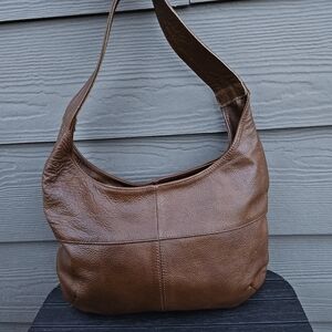 Mexican Leather Slouchy Hobo Bag Soft Brown Purse Shoulder Handbag Gorgeous